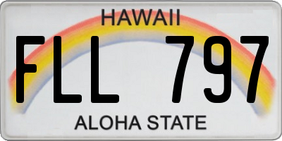 HI license plate FLL797