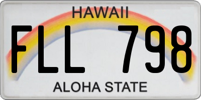 HI license plate FLL798