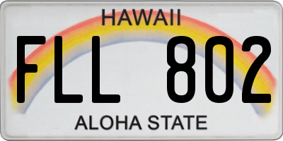 HI license plate FLL802