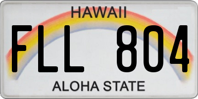 HI license plate FLL804