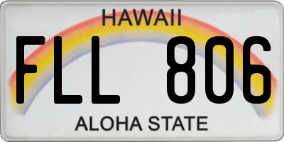 HI license plate FLL806