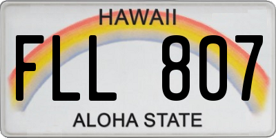 HI license plate FLL807
