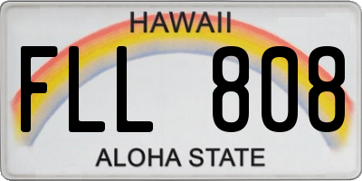 HI license plate FLL808