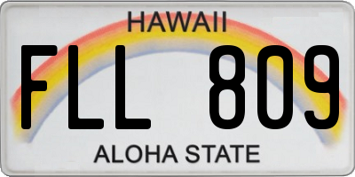 HI license plate FLL809