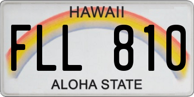 HI license plate FLL810