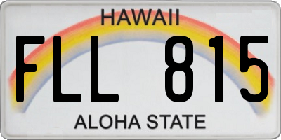 HI license plate FLL815
