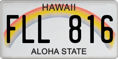 HI license plate FLL816