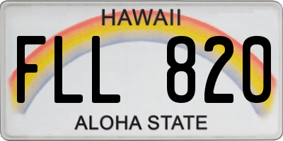 HI license plate FLL820