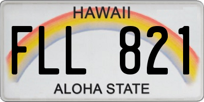 HI license plate FLL821