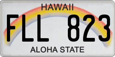 HI license plate FLL823