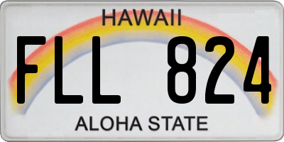 HI license plate FLL824