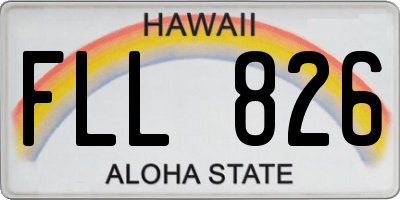 HI license plate FLL826