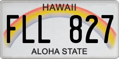 HI license plate FLL827