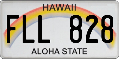 HI license plate FLL828