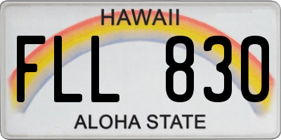 HI license plate FLL830