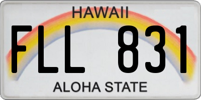 HI license plate FLL831