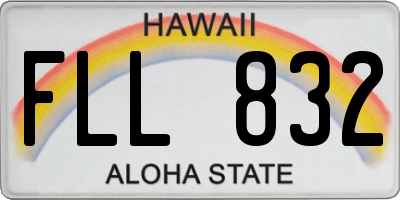 HI license plate FLL832