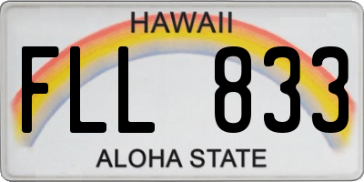 HI license plate FLL833