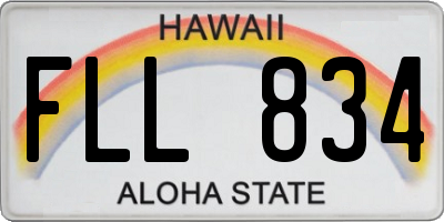 HI license plate FLL834