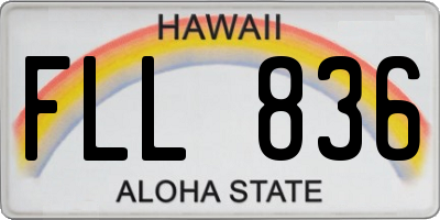 HI license plate FLL836
