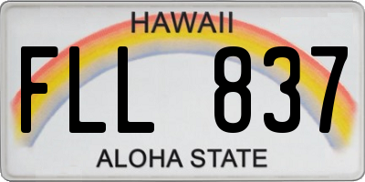 HI license plate FLL837