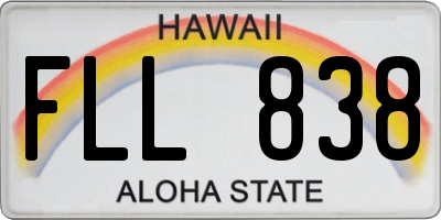 HI license plate FLL838