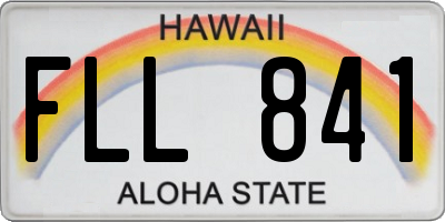 HI license plate FLL841