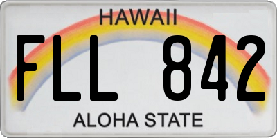 HI license plate FLL842