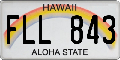 HI license plate FLL843