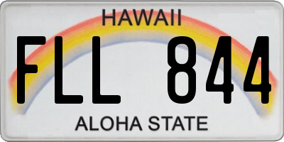 HI license plate FLL844