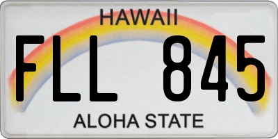 HI license plate FLL845