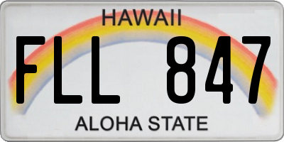 HI license plate FLL847