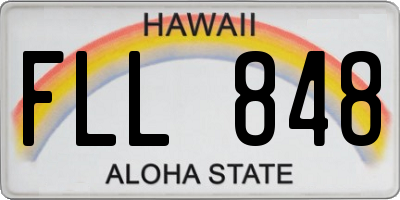 HI license plate FLL848