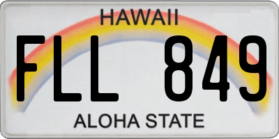 HI license plate FLL849