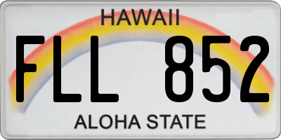 HI license plate FLL852