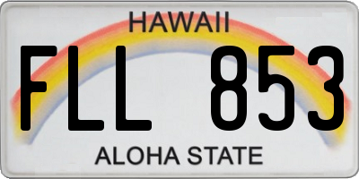 HI license plate FLL853