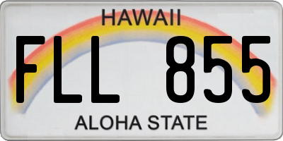 HI license plate FLL855