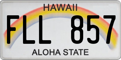 HI license plate FLL857