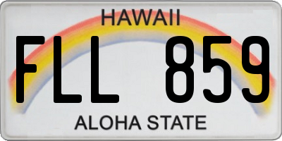 HI license plate FLL859