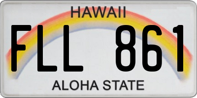 HI license plate FLL861