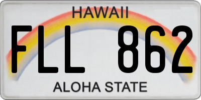 HI license plate FLL862