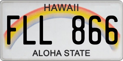 HI license plate FLL866