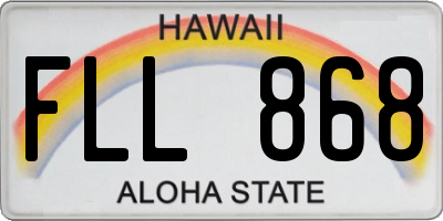 HI license plate FLL868