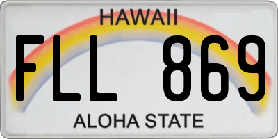 HI license plate FLL869