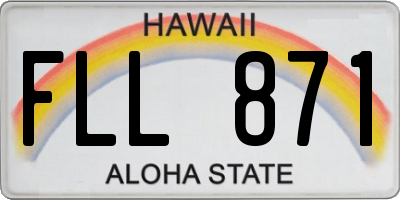 HI license plate FLL871