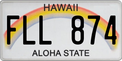 HI license plate FLL874
