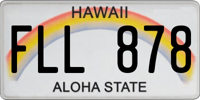 HI license plate FLL878