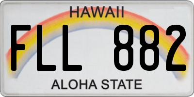 HI license plate FLL882