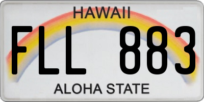 HI license plate FLL883
