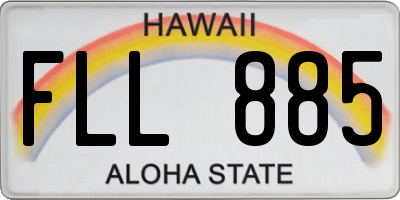 HI license plate FLL885